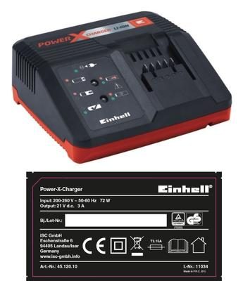 Caricabatterie Einhell power X Charger - Clicca l'immagine per chiudere